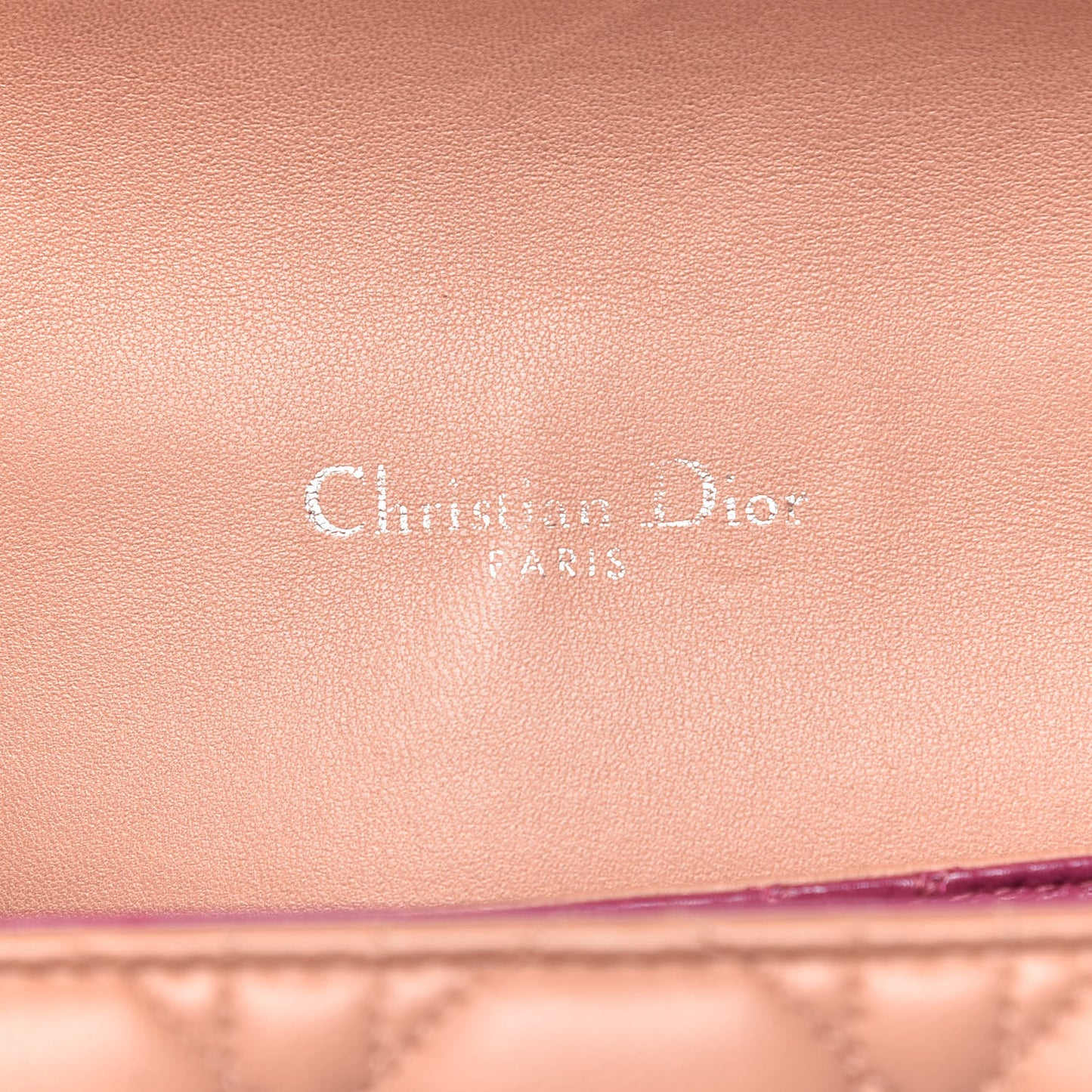 Lambskin Cannage Medium Miss Dior Flap Bois de Rose