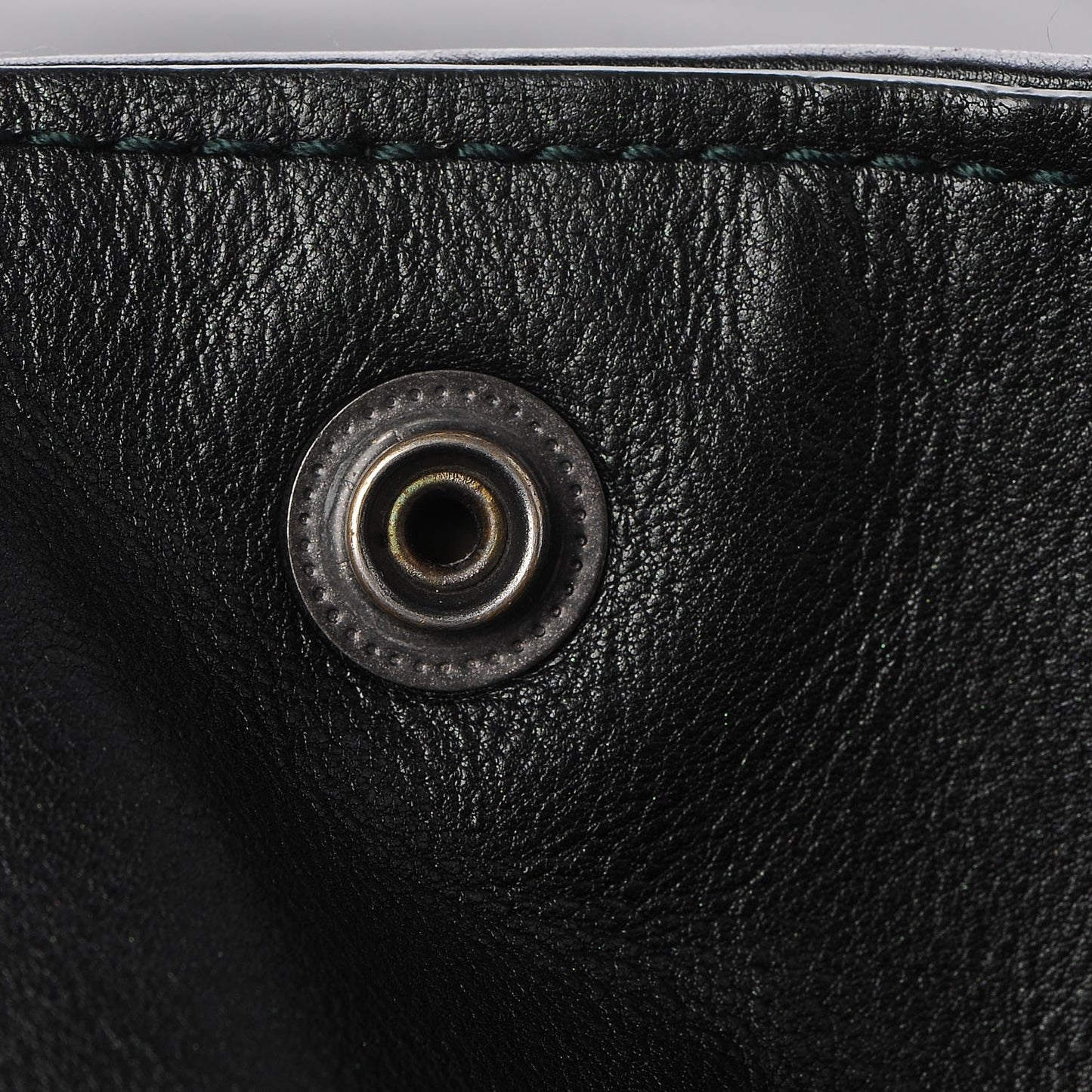 Iridescent Light Calf Maxi Scarabee Convertible Bag Dark Green