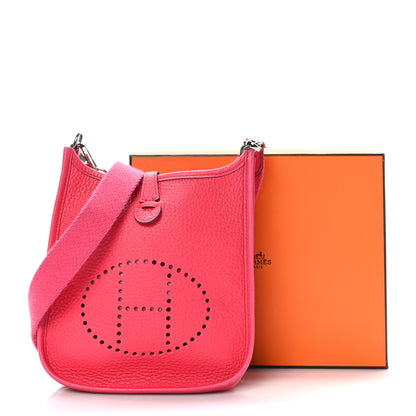 Hermes Taurillon Clemence Evelyne TPM Rose Extreme 10 of 10