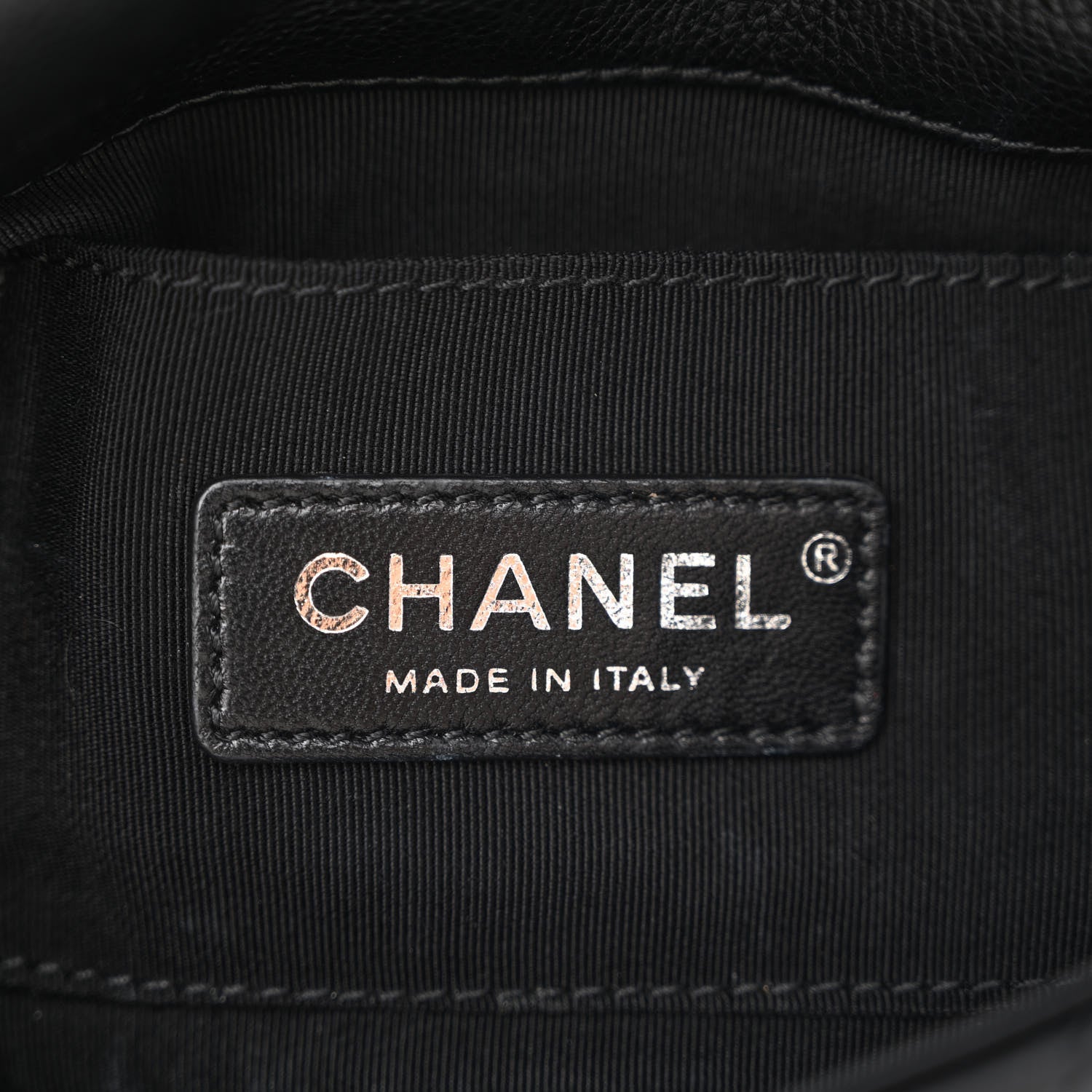 Chanel Calfskin Studded Chevron Stud Wars Waist Bag Black 6 of 10