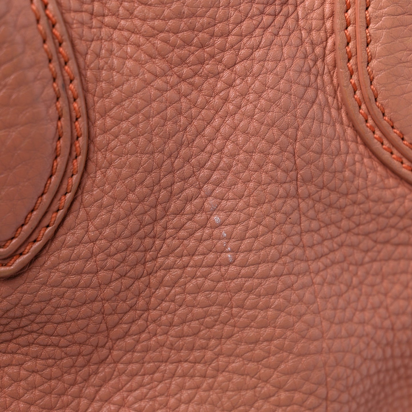 Pebbled Calfskin Mini Luggage Pink
