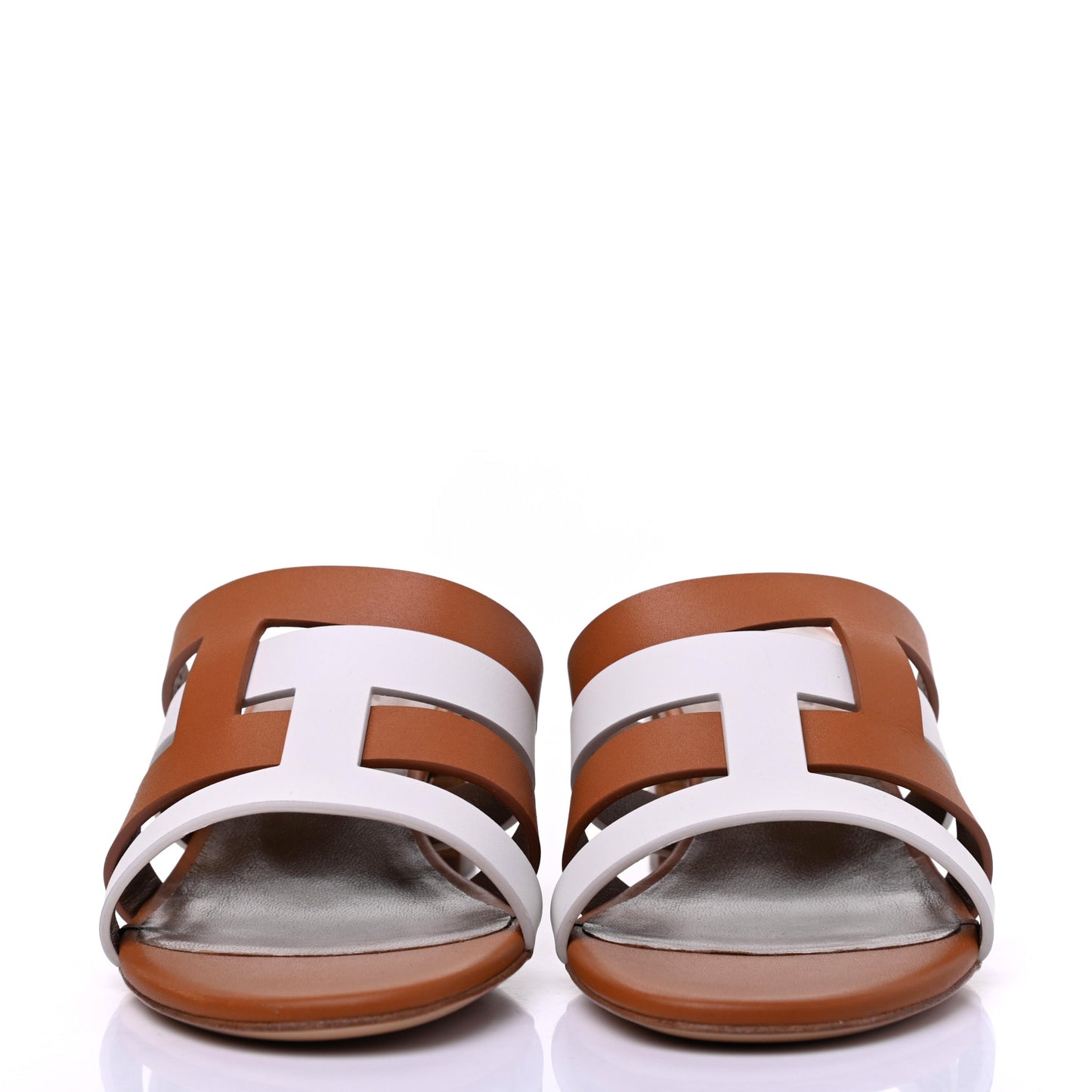 Calfskin Amica Sandals 35 White Natural