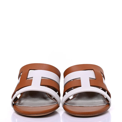 Hermes Calfskin Amica Sandals 35 White Natural 2 of 10