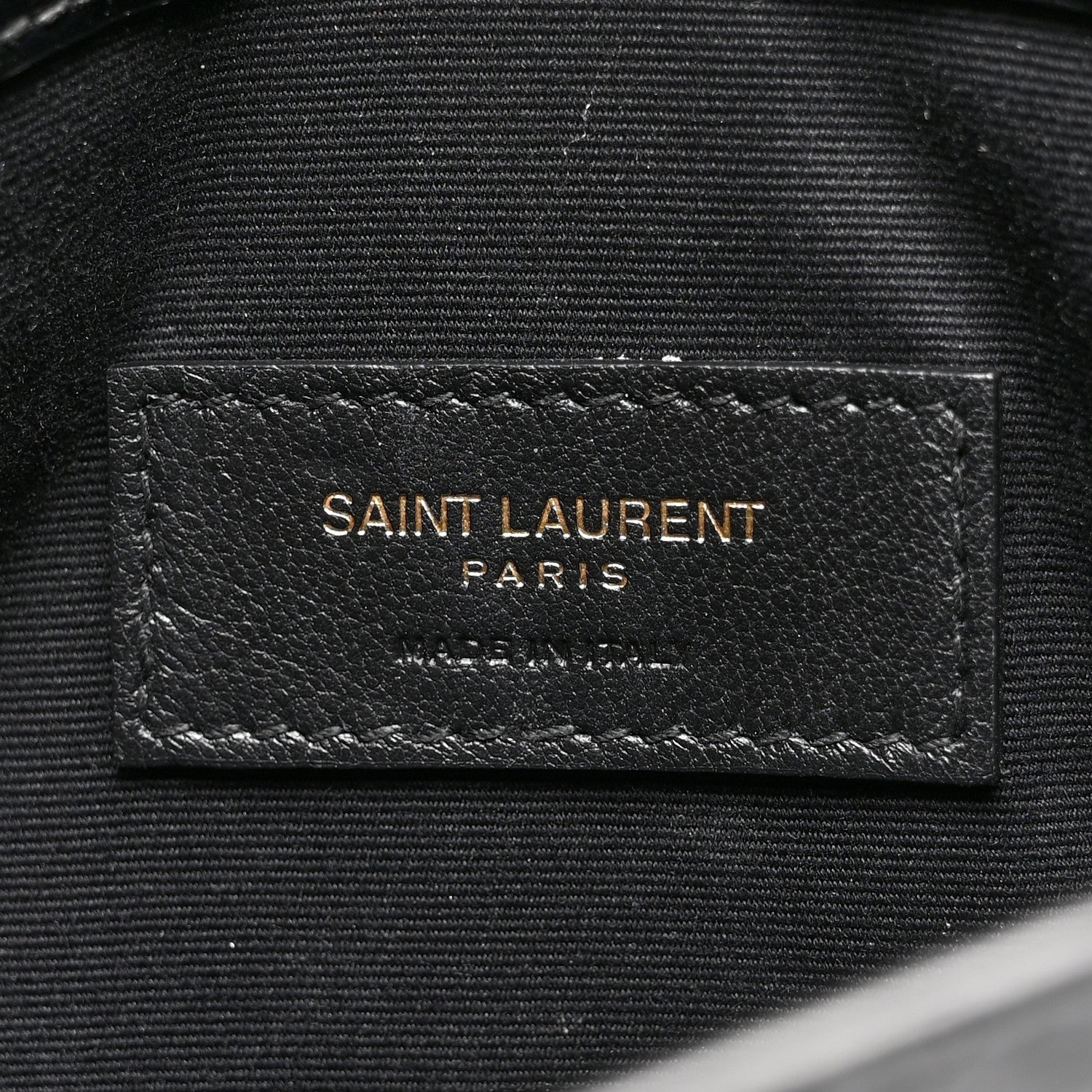 Saint Laurent Calfskin Crocodile Embossed Uptown Monogram Clutch Black 5 of 7