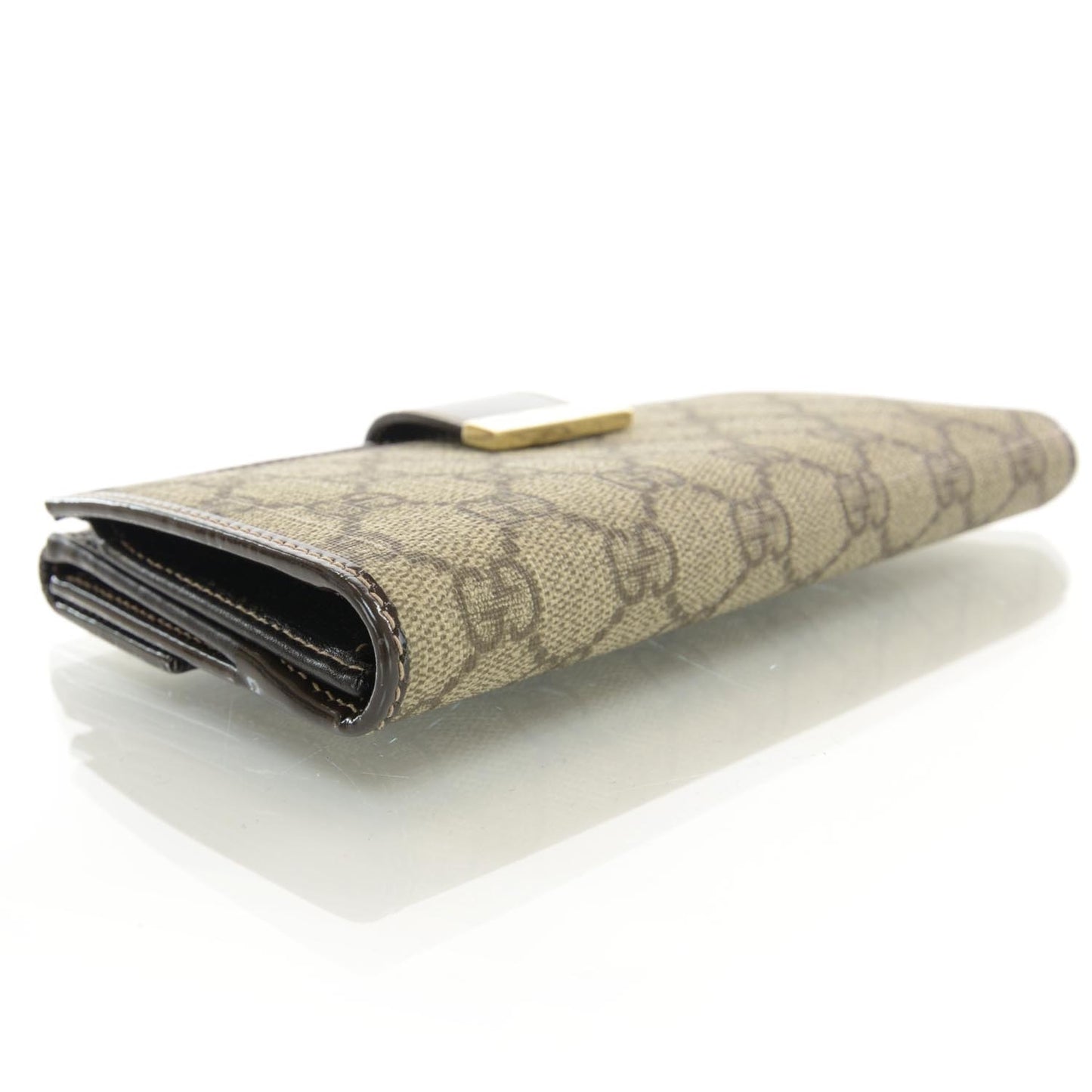 GG Plus Monogram Icon Bar Continental Flap Wallet