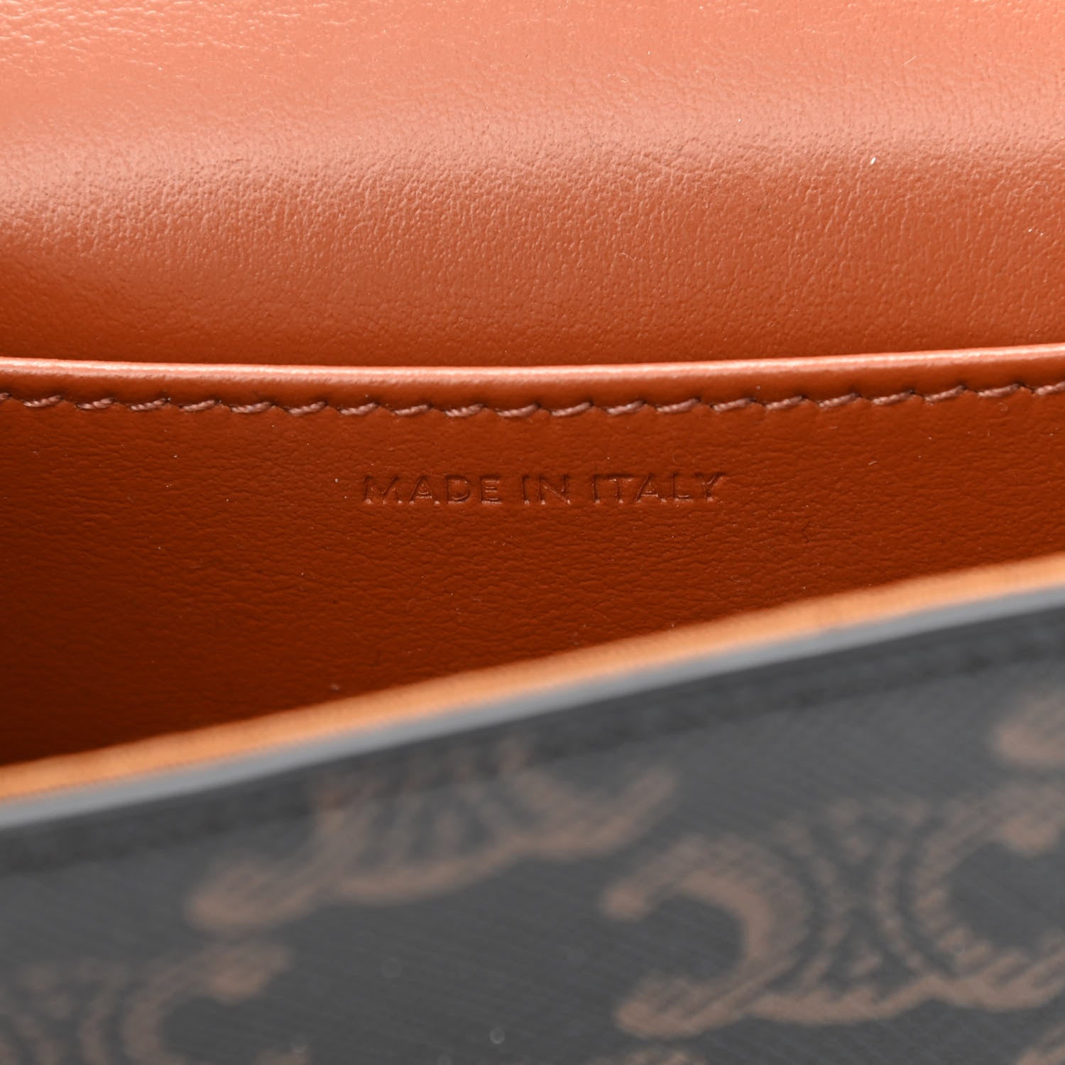 Celine Triomphe Canvas Calfskin Mini Triomphe Tan 7 of 11