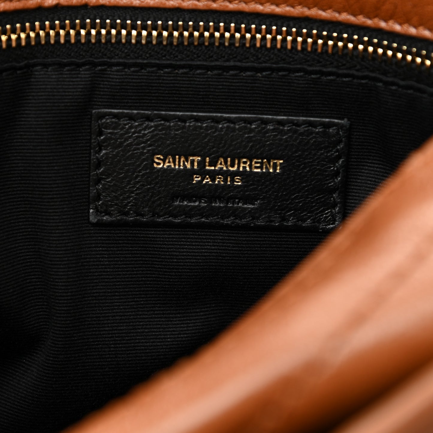 Crinkled Calfskin Matelasse Monogram Medium Niki Chain Satchel Caramel