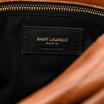 Saint Laurent Crinkled Calfskin Matelasse Monogram Medium Niki Chain Satchel Caramel 8 of 13