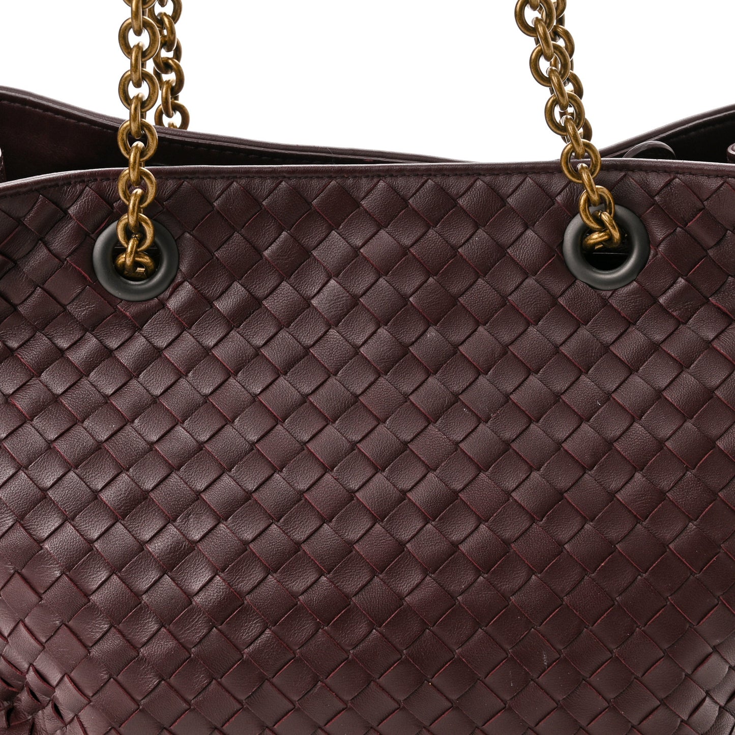 Nappa Intrecciato Medium Classic Chain Strap Tote Eclipse