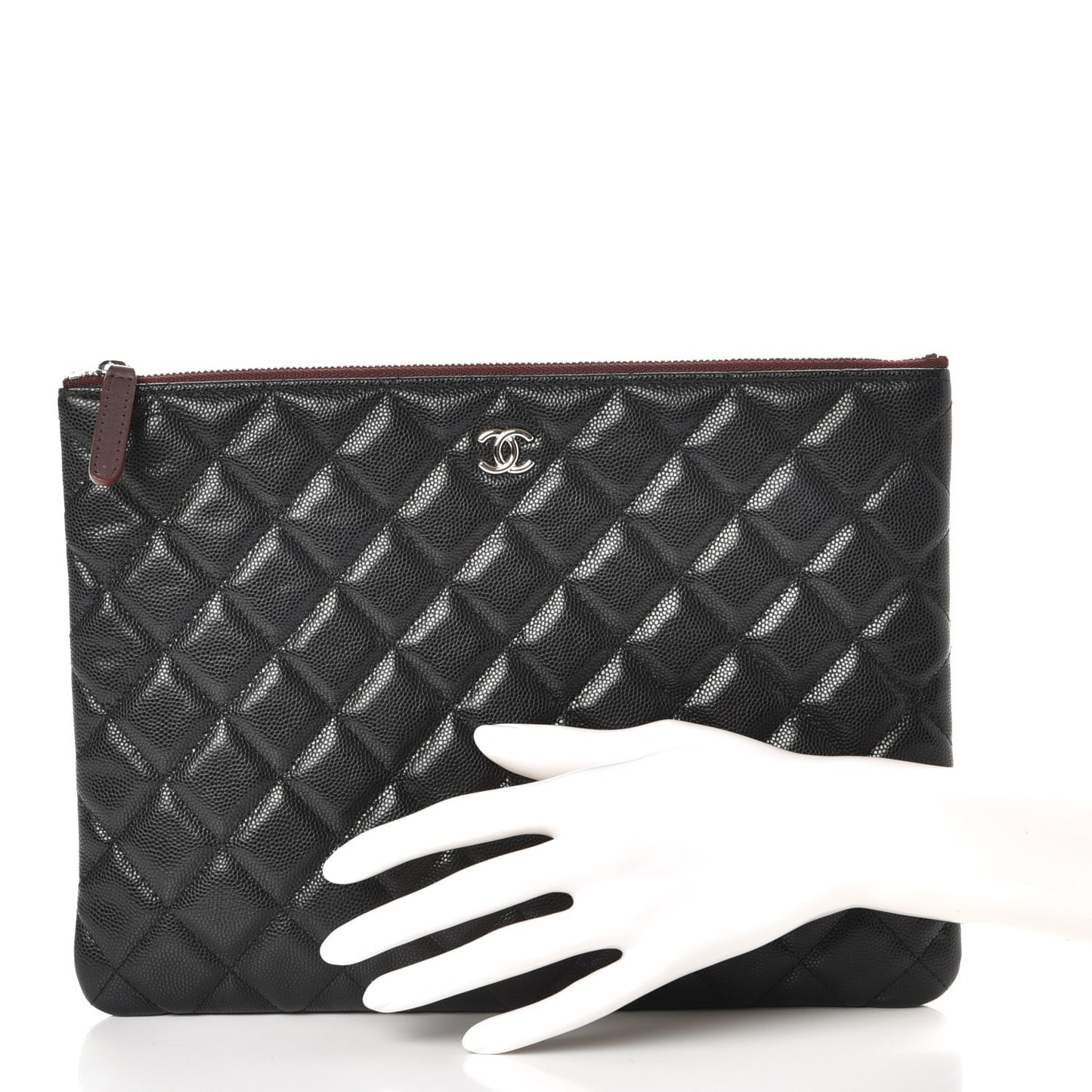 Caviar Quilted Medium Cosmetic Case Black