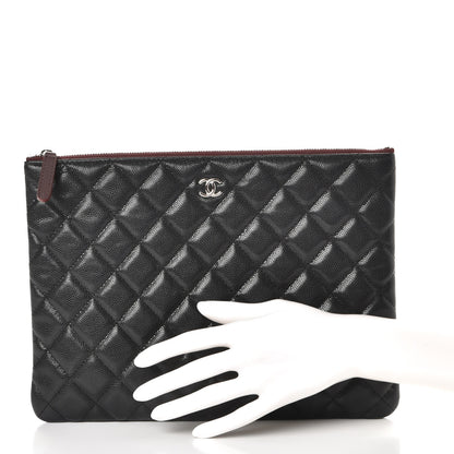 Chanel Caviar Quilted Medium Cosmetic Case Black 2 of 8
