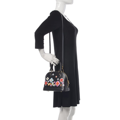 Louis Vuitton Epi Blooming Flowers Alma BB Black 2 of 9