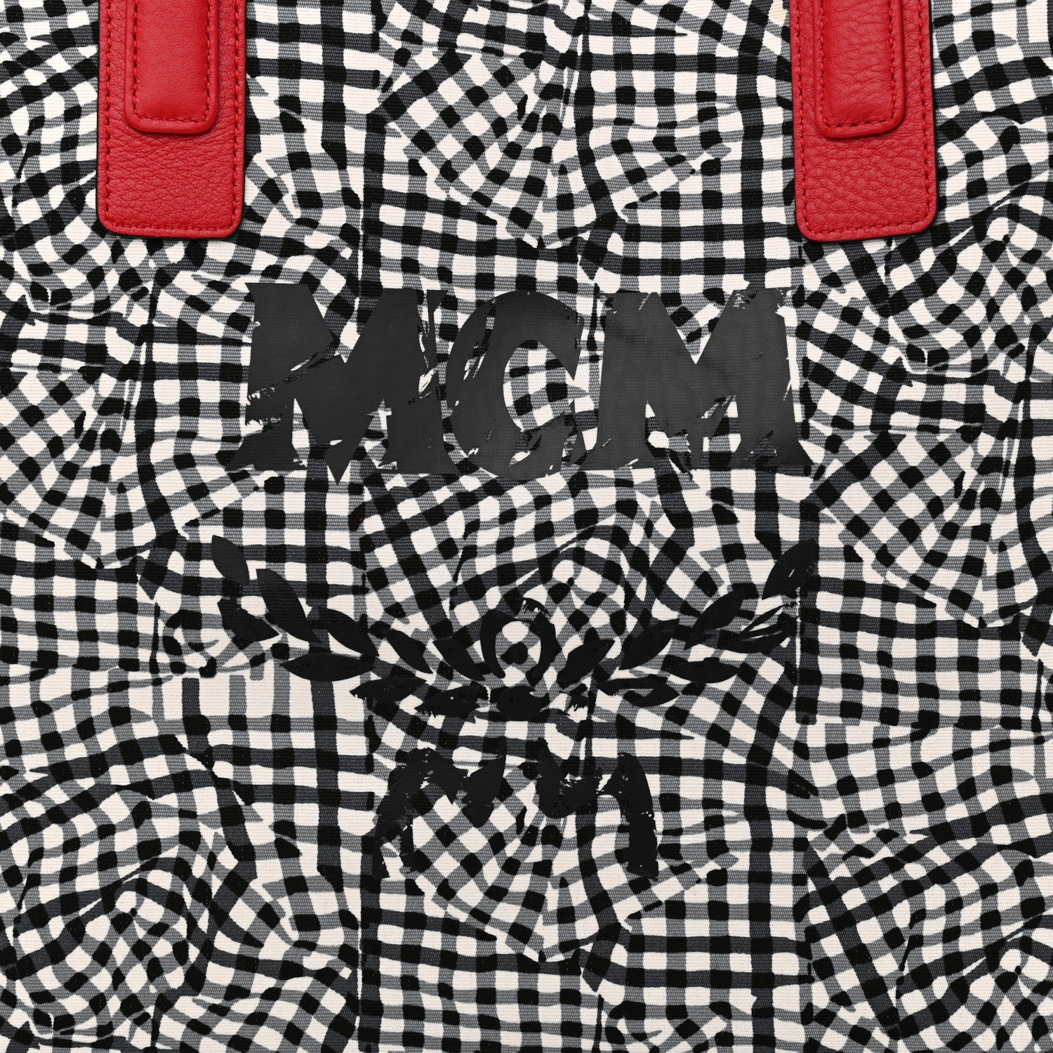 MCM Visetos Large Liz Reversible Shopper Tote Ruby Red 10 of 15