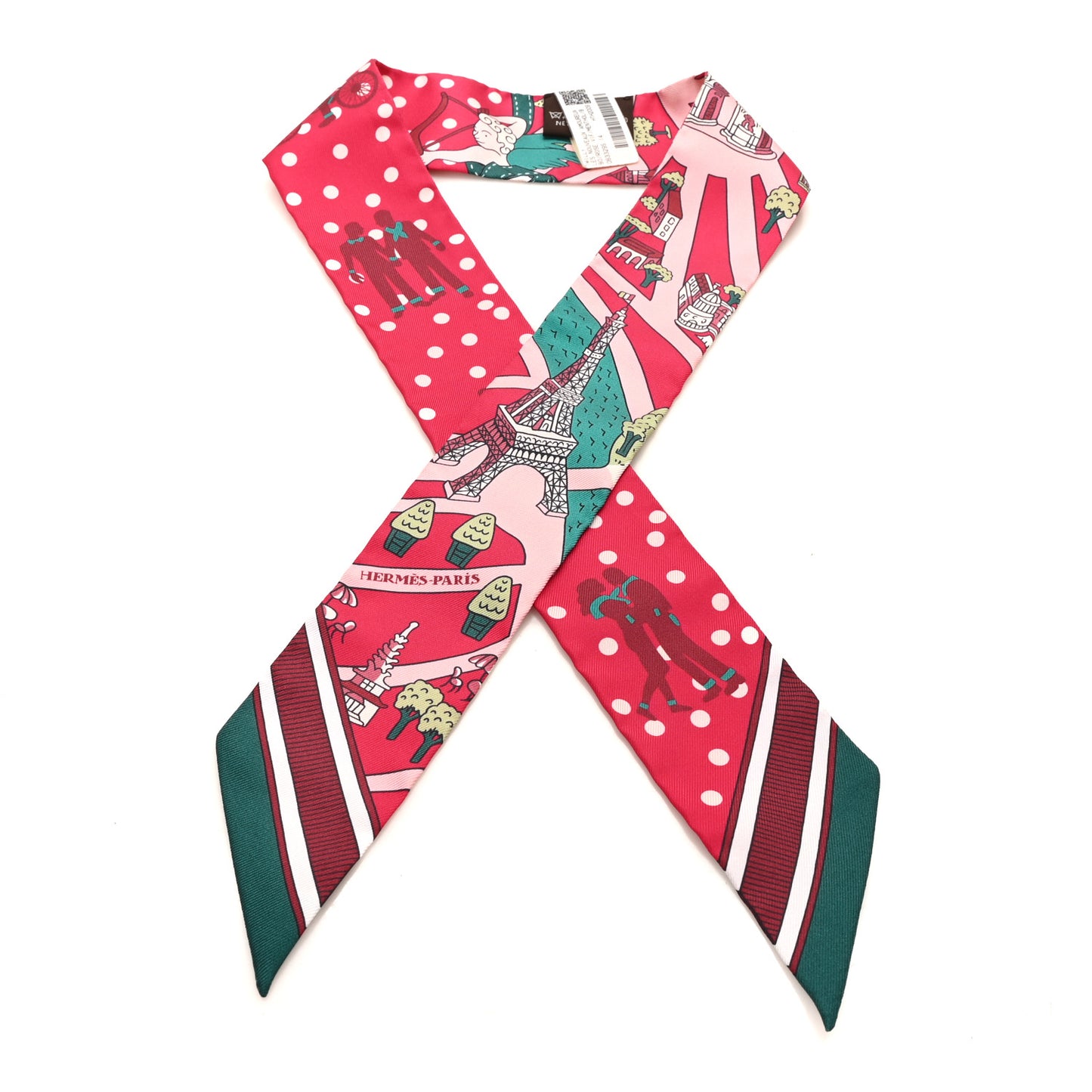 Silk Les Nouveaux Amoureux de Paris Twilly  Rose Vif Menthol Bordeaux