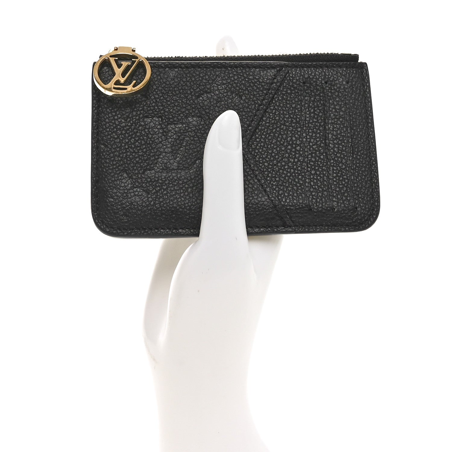 Louis Vuitton Empreinte Monogram Zipped Romy Card Holder Black 2 of 7