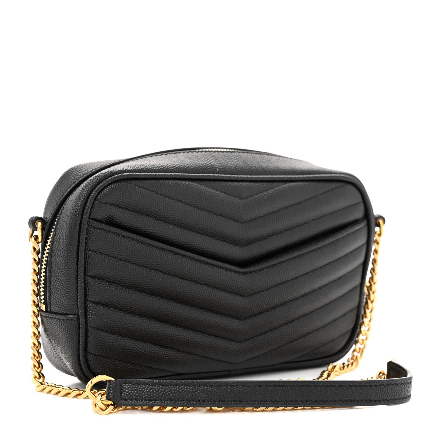 Grain De Poudre Matelasse Monogram Mini Lou Camera Bag Black