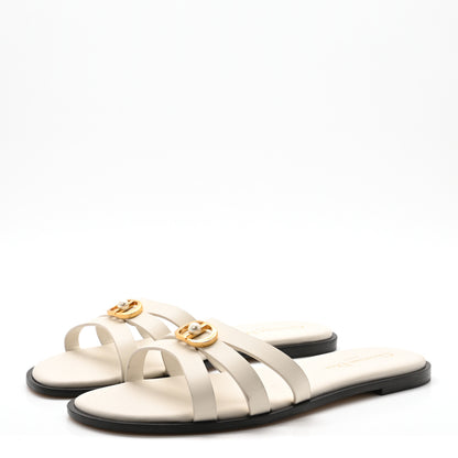 Christian Dior Calfskin 30M Slide Sandals 37.5 White 4 of 9