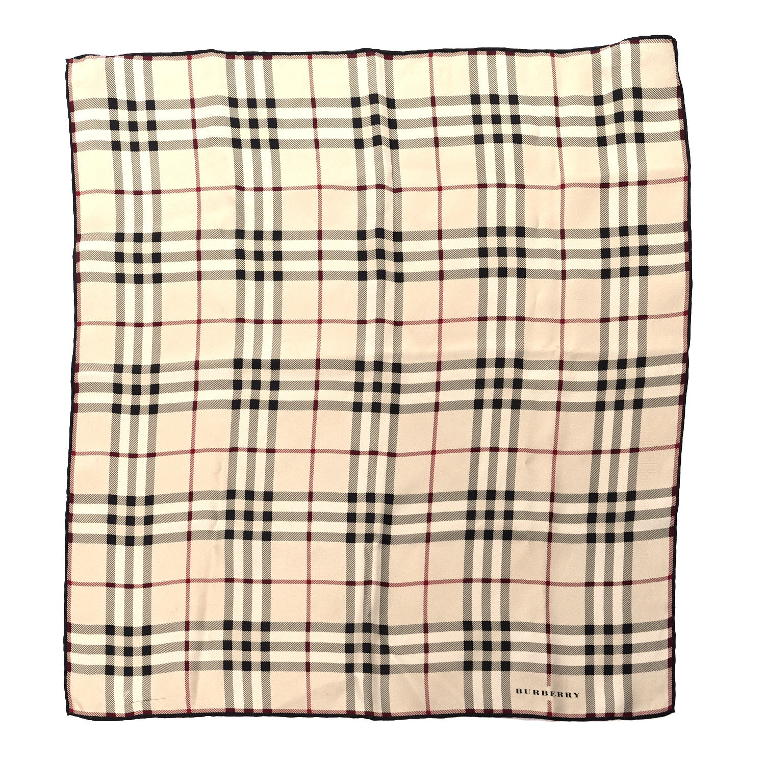 Burberry Silk House Check Square Scarf Beige 1 of 4