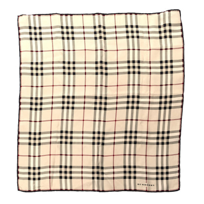 Burberry Silk House Check Square Scarf Beige 1 of 4