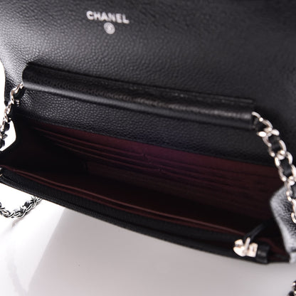 Chanel Caviar Quilted Wallet On Chain WOC Black 5 of 9