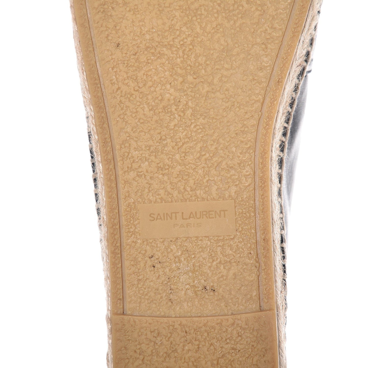Nappa Stitched Logo Espadrilles 40.5 Black