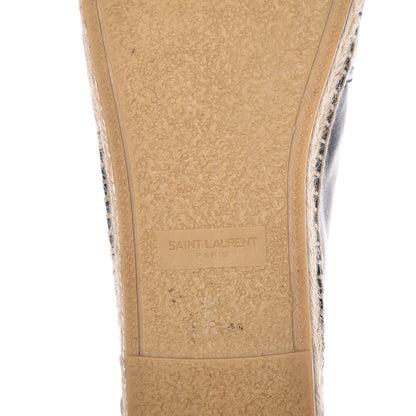 Saint Laurent Nappa Stitched Logo Espadrilles 40.5 Black 8 of 11