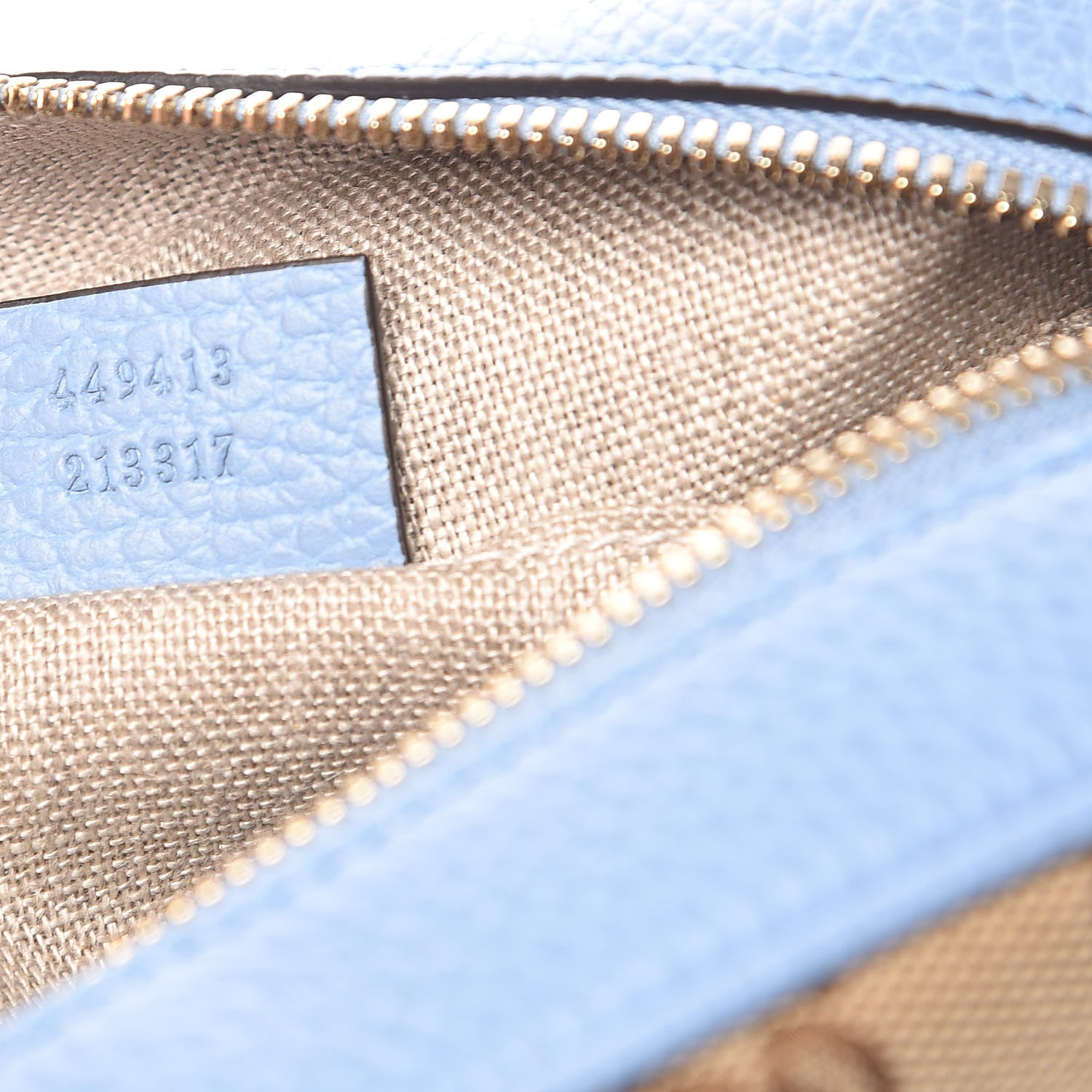 Gucci Monogram Mini Bree Messenger Bag Beige Mineral Blue 7 of 9