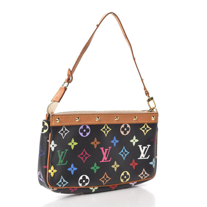 Louis Vuitton Monogram Multicolor Pochette Accessories Black 3 of 10