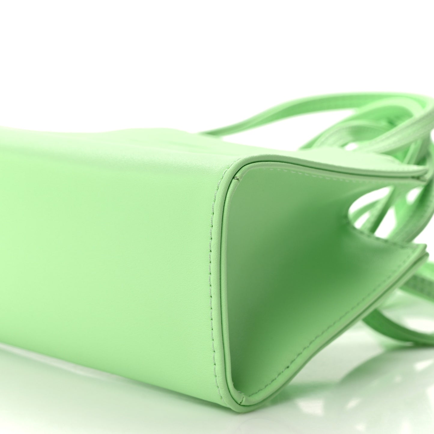 Vegan Leather Small Shopping Bag Double Mint