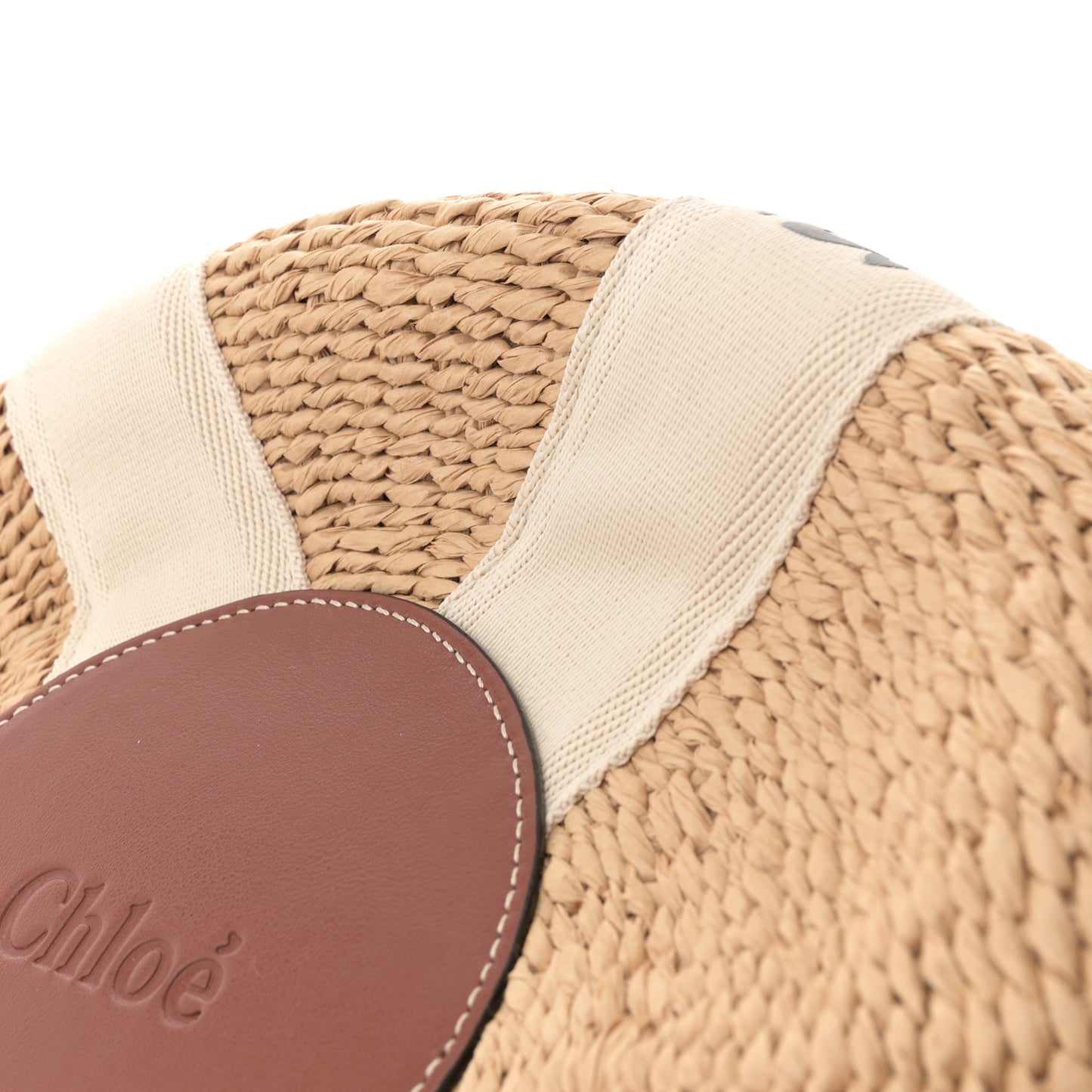 Raffia Large Woody Tote White