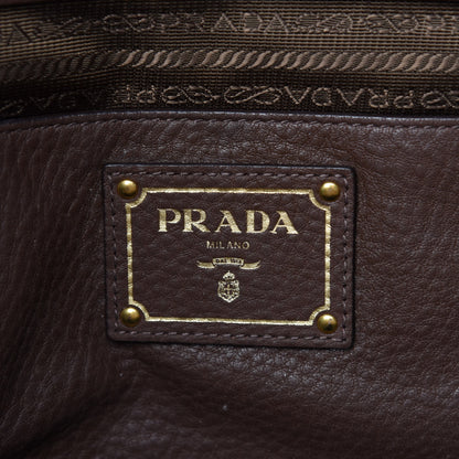 Prada Vitello Daino Shopping Tote Bruciato 10 of 23