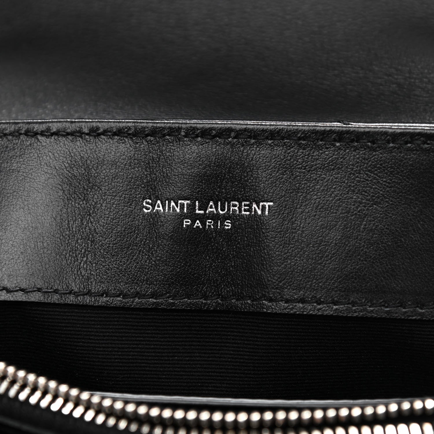 Saint Laurent Calfskin Y Quilted Monogram Small Loulou Chain Satchel Black 5 of 9