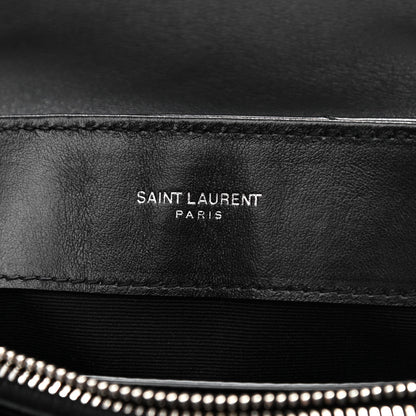 Saint Laurent Calfskin Y Quilted Monogram Small Loulou Chain Satchel Black 5 of 9