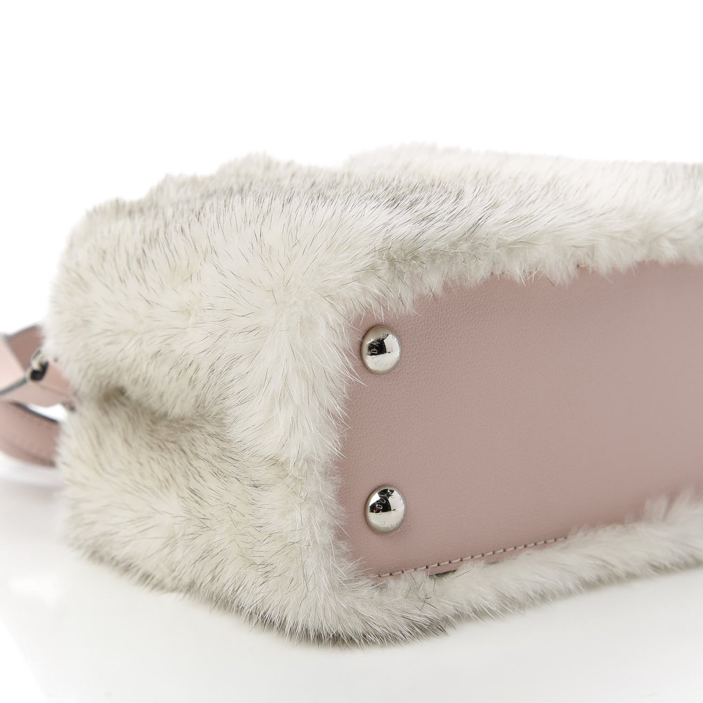 Mink Calfskin Goatskin Capucines Mini Silver Snow Grey Rosewater Pink