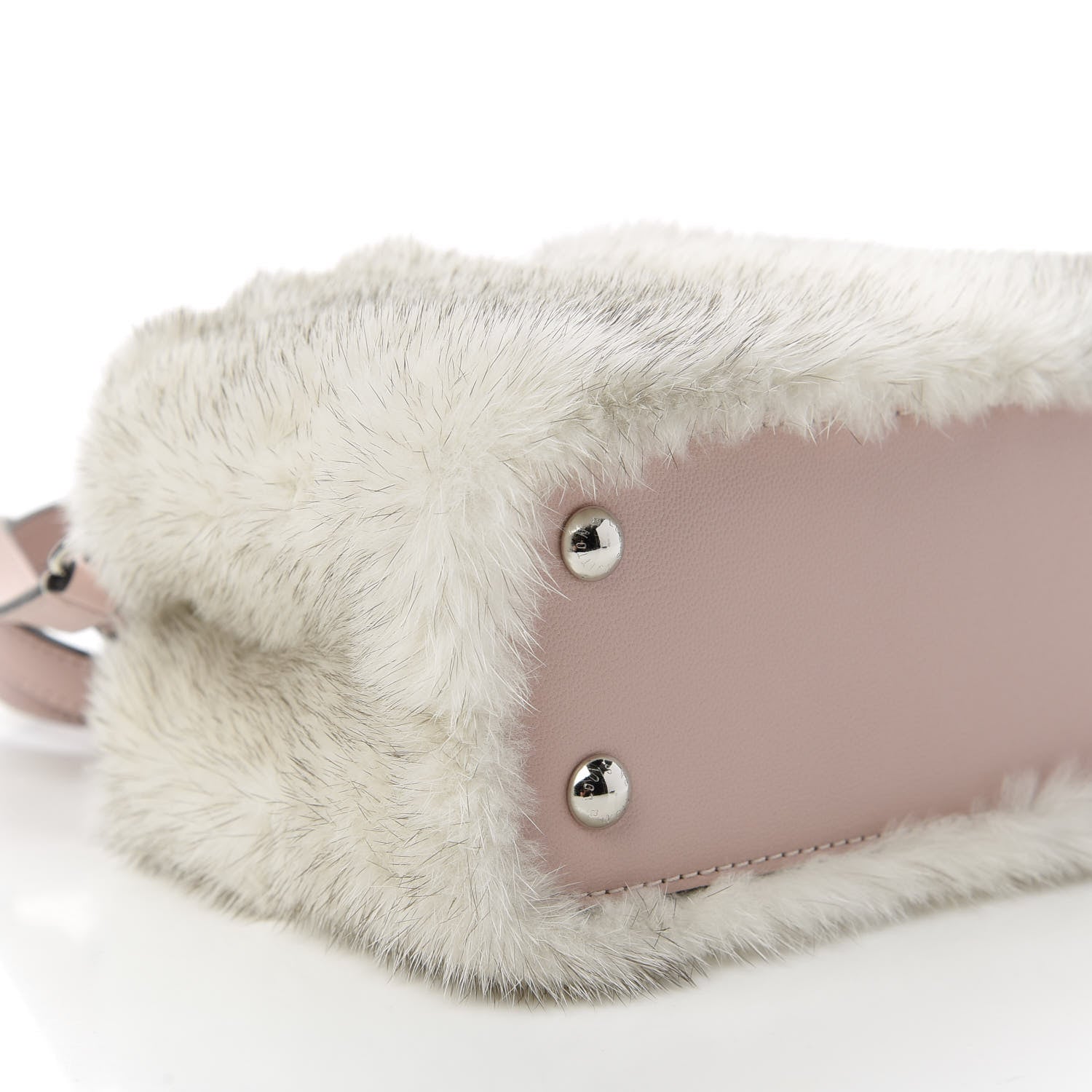 Louis Vuitton Mink Calfskin Goatskin Capucines Mini Silver Snow Grey Rosewater Pink 6 of 10