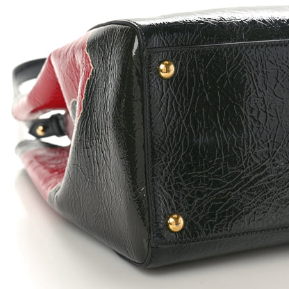 Fendi Patent Regular 2Jours Tote Black Red Milk 9 of 10