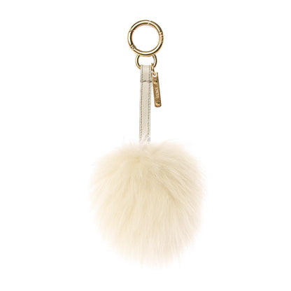Fendi Fox Fur Pom Pom Bag Charm White 1 of 3