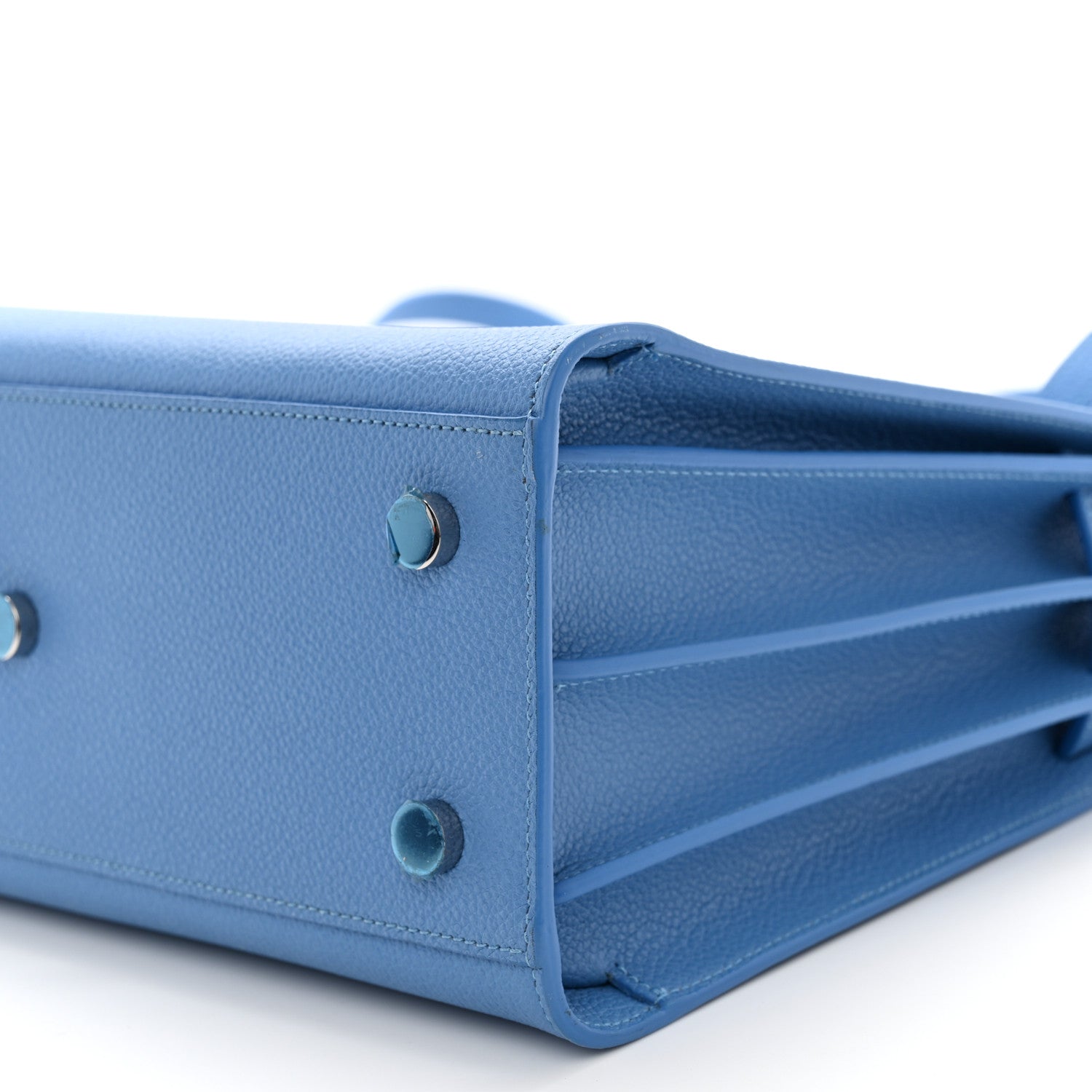 Saint Laurent Grained Calfskin Baby Sac De Jour Blue Clair 9 of 16