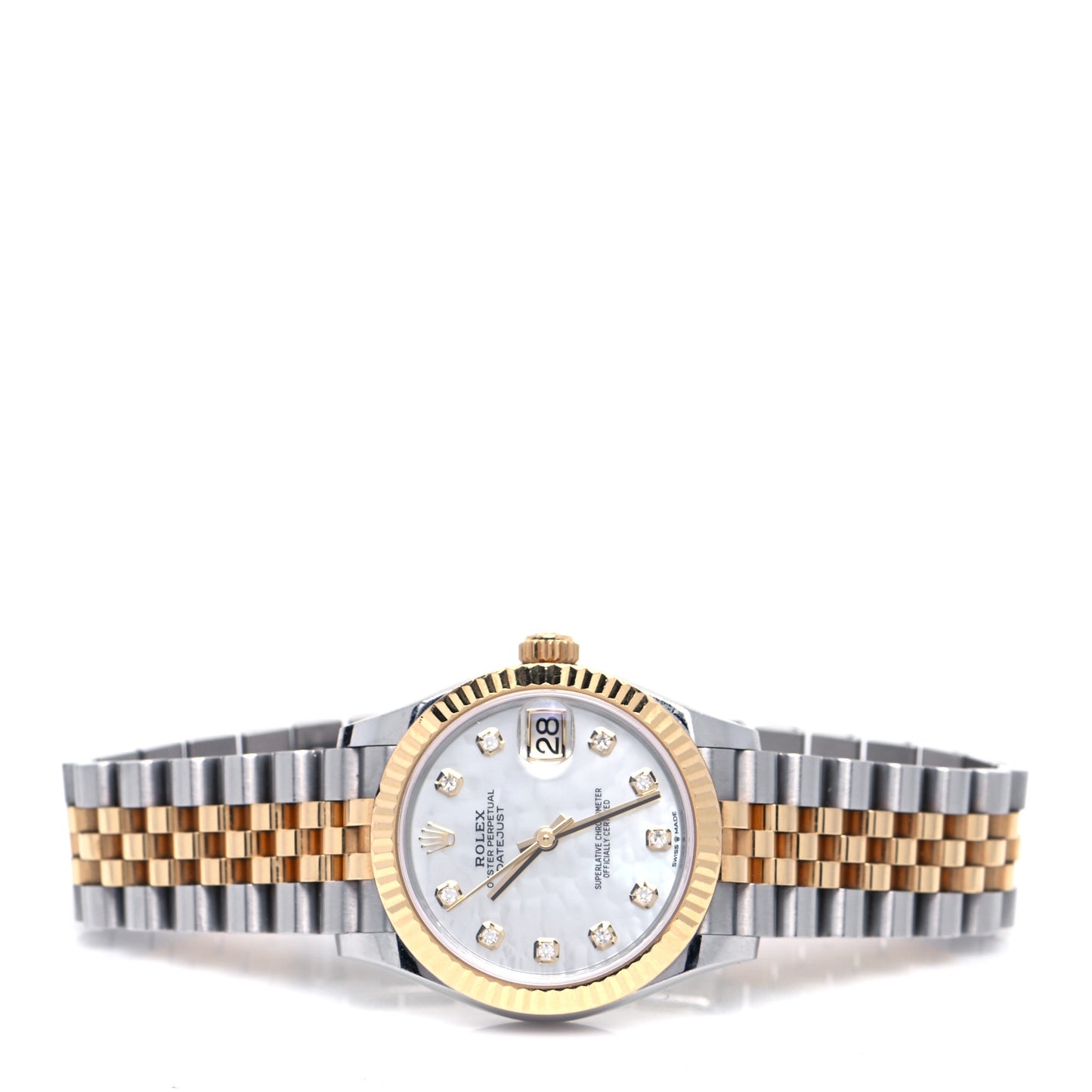 Stainless Steel 18K Yellow Gold Diamond Mother of Pearl 31mm Oyster Perpetual Datejust Watch 278273