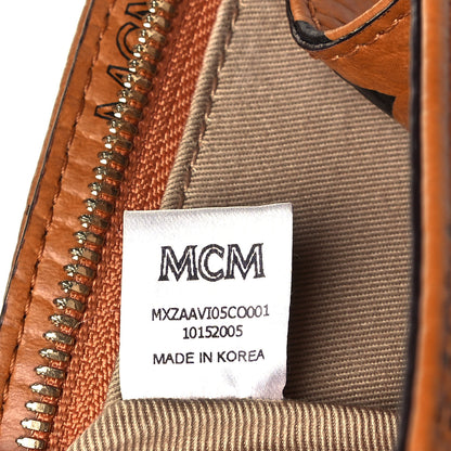 MCM Visetos Medium Zip Pouch Cognac 8 of 13