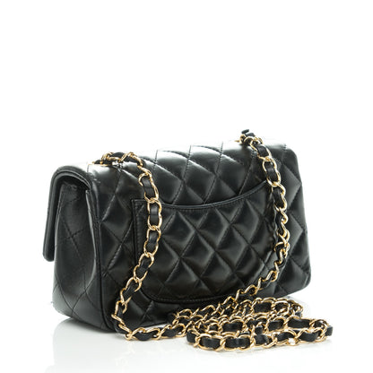 Chanel Lambskin Quilted Mini Rectangular Flap Black 3 of 8