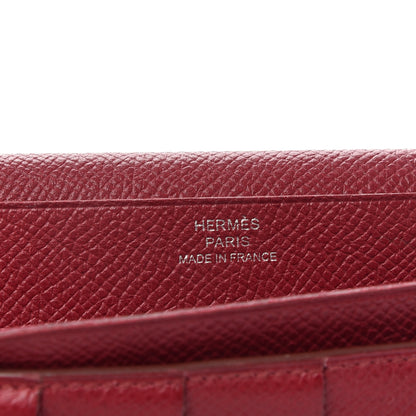 Hermes Epsom Bearn Gusset Wallet Rouge Grenat 6 of 6
