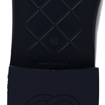 Chanel Lambskin Quilted CC Turnlock Loafers 40 Navy 7 of 10
