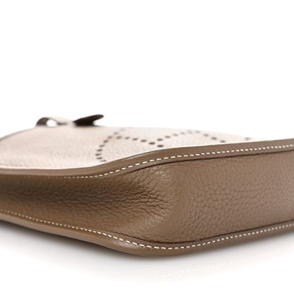 Hermes Taurillon Clemence Amazone Evelyne TPM Etoupe Bleu Indigo 9 of 10