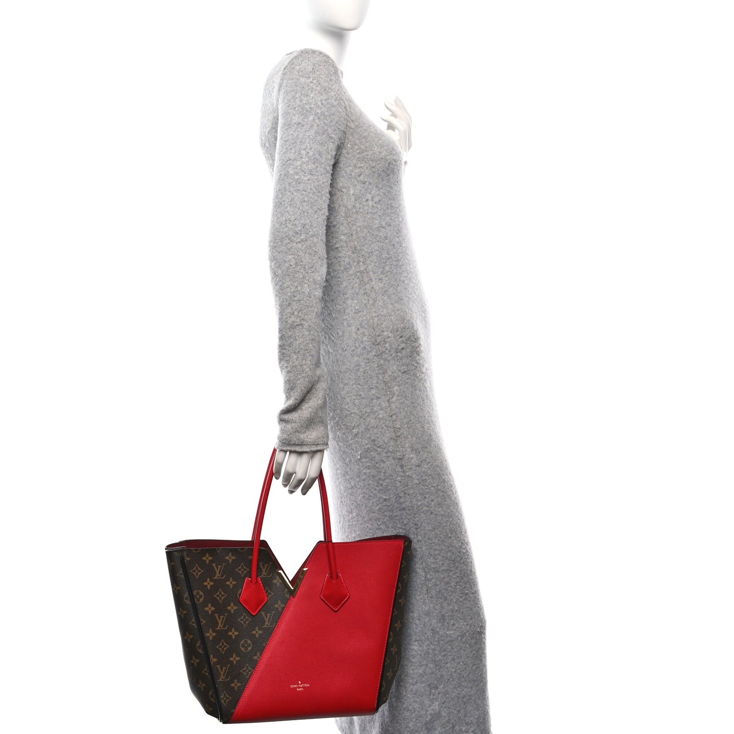 Calfskin Monogram Kimono Tote Cherry