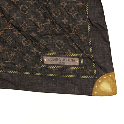 Louis Vuitton Cotton Denim Monogram Scarf Ebene 2 of 4