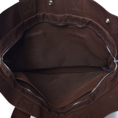 Hermes Canvas Herline MM Tote Brown 5 of 12