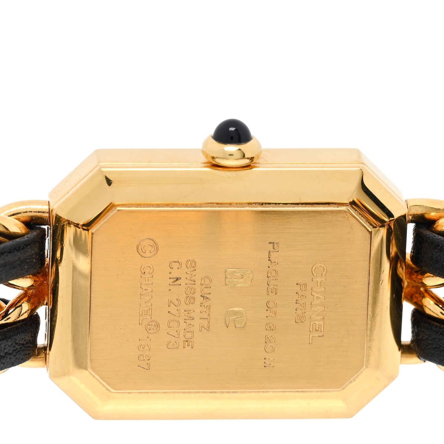 Chanel Stainless Steel Lambskin 20mm Chain Premiere Quartz Watch Gold M 4 of 4