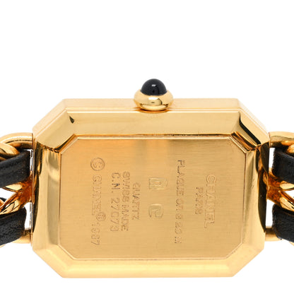 Chanel Stainless Steel Lambskin 20mm Chain Premiere Quartz Watch Gold M 4 of 4