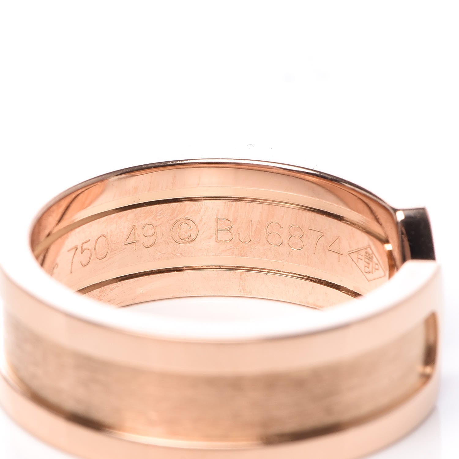 Cartier 18K Pink Gold 6.5mm C De Ring 49 4.75 5 of 5